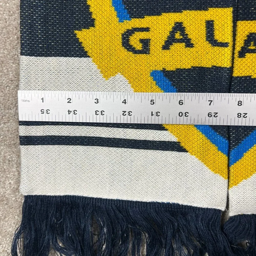 Adidas Unisex One Size Blue White Acrylic Knit MLS‎ LA Galaxy Soccer Scarf NWT